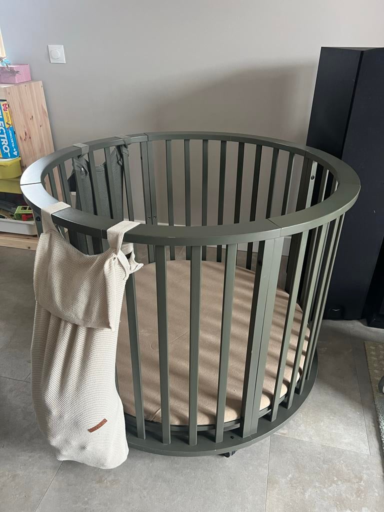 Ronde box Europe Baby - donker groen, Kinderen en Baby's, Boxen, Ophalen, Gebruikt, Rond, In hoogte verstelbaar