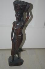 Indonesië' houten beeld en set onderzetters., Ophalen of Verzenden