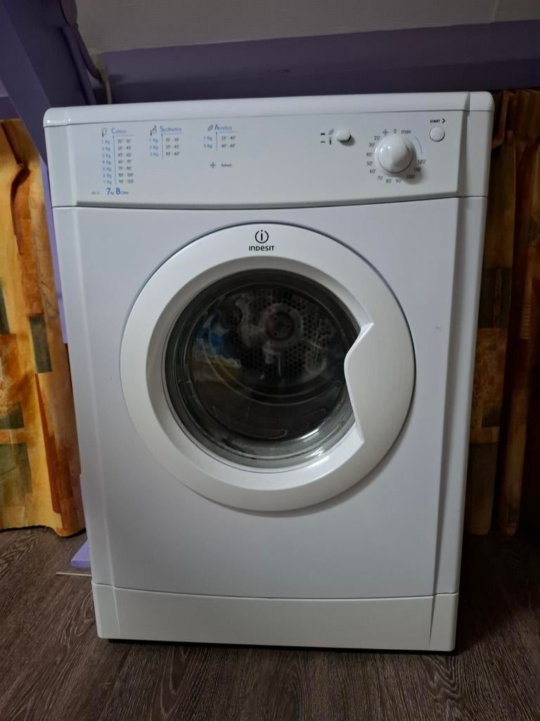 Te koop:Indesit wasdroger met afvoer, Witgoed en Apparatuur, 6 tot 8 kg, Ophalen, Gebruikt, 85 tot 90 cm