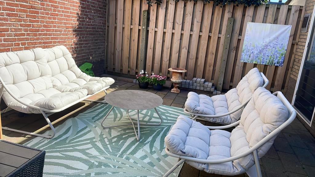 Loungeset intratuin, Tuin en Terras, Ophalen, 4 zitplaatsen, Aluminium, Zo goed als nieuw