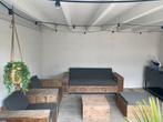 Loungeset steigerhout incl. kussens, Tuin en Terras, Ophalen, Gebruikt, Hout