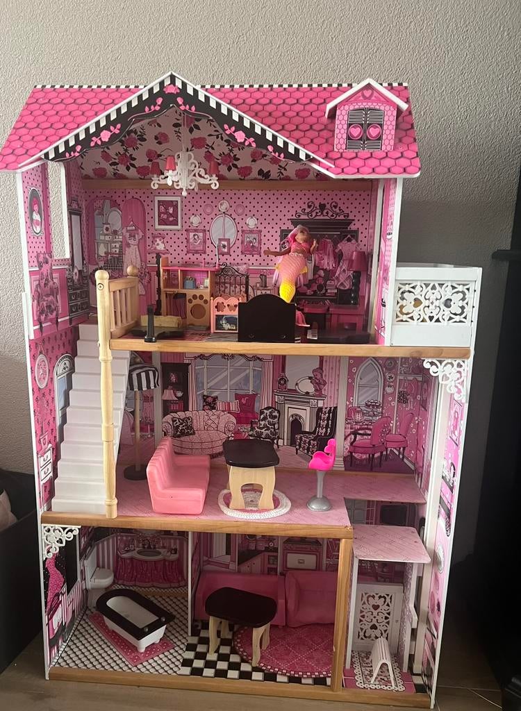 Leuk kidcraft barbie/poppenhuis, Kinderen en Baby's, Speelgoed | Poppenhuizen, Ophalen, Poppenhuis