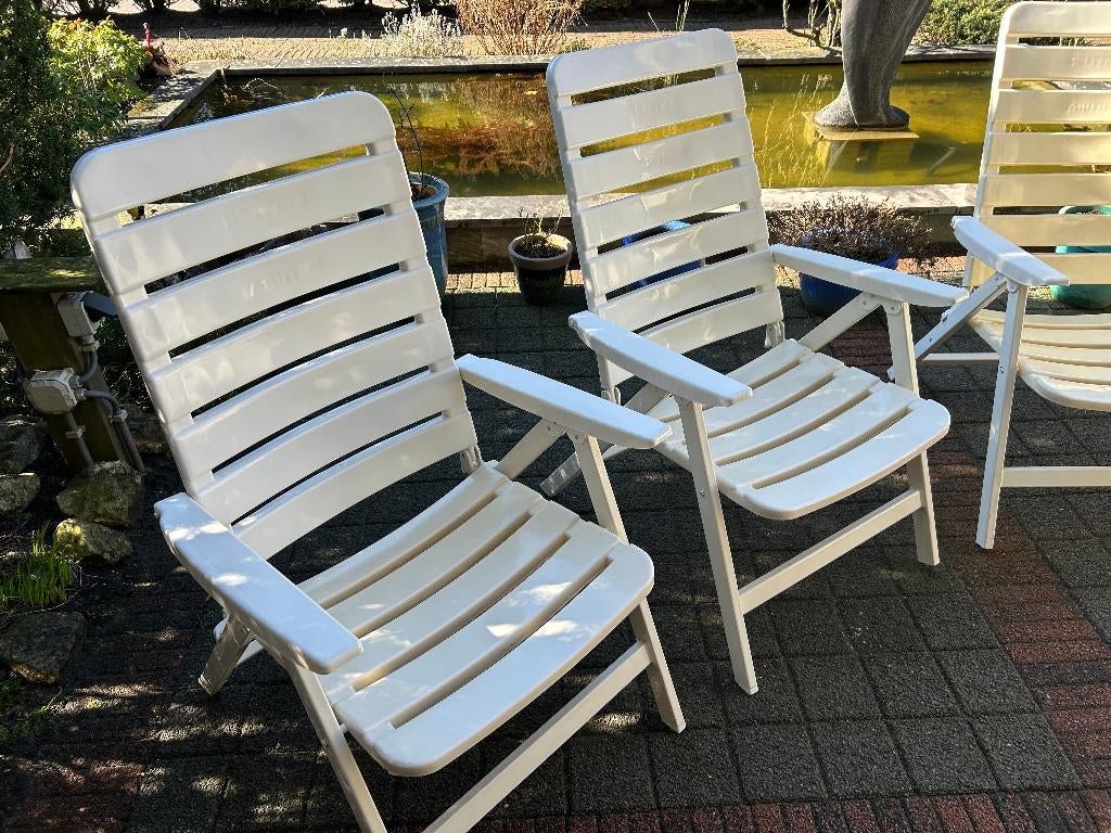 Kettler Tuinstoelen .Type Futura.Kunststof / aluminium 1304, Ophalen, Gebruikt, Kunststof, Verstelbaar