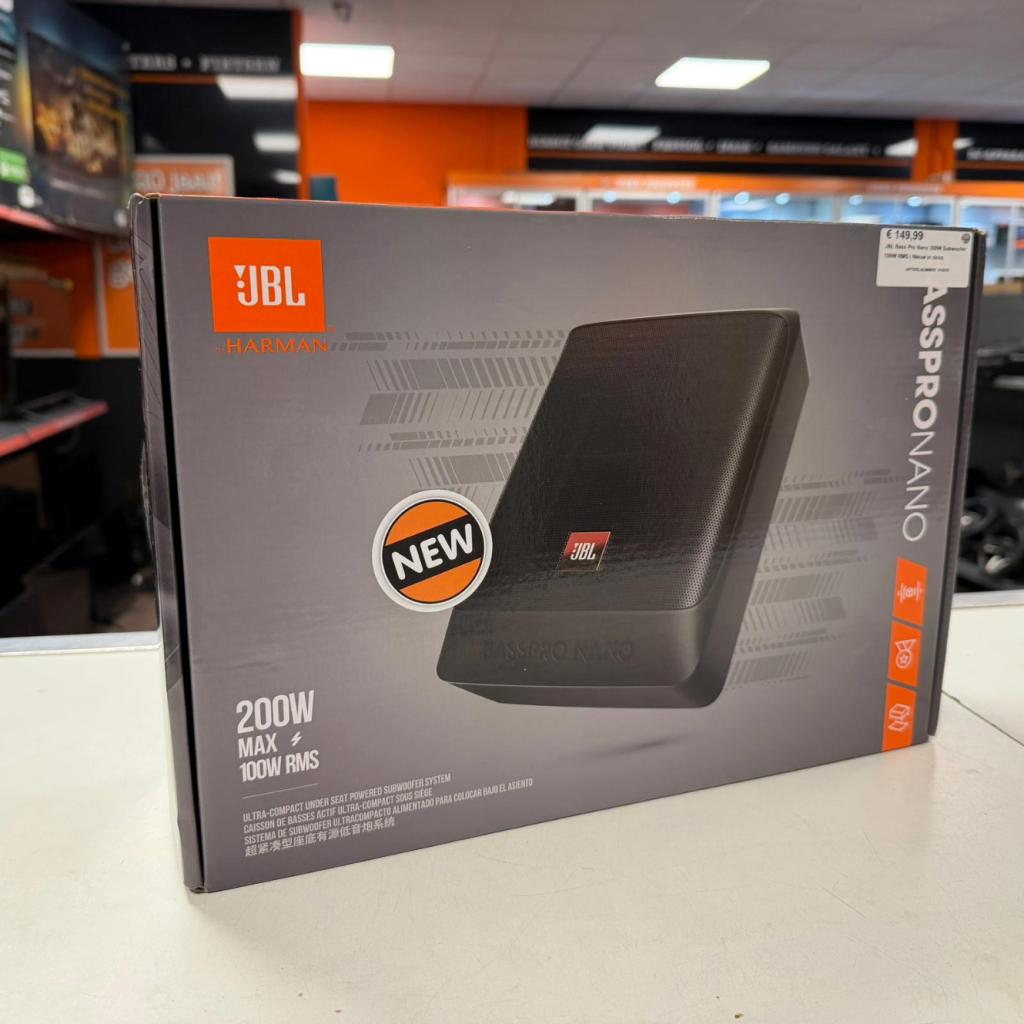 JBL Bass Pro Nano 200W Subwoofer 100W RMS | Nieuw in doos, Auto diversen, Autospeakers, JBL, Zo goed als nieuw, Support@jbl.com