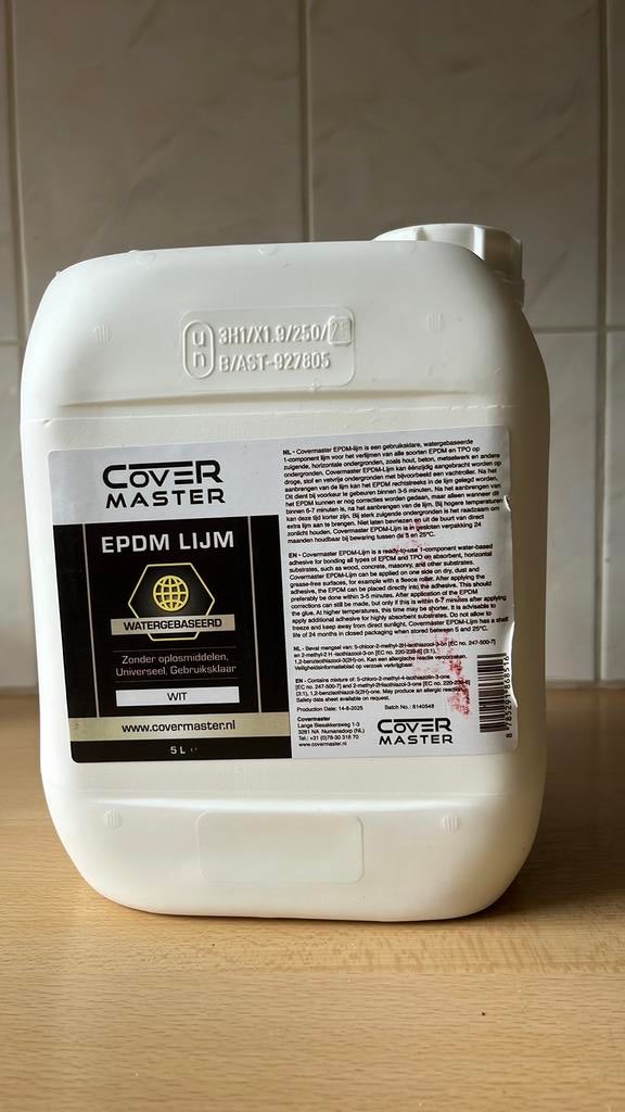EPDM hechtlijm, 5 tot 10 liter, Ophalen, Zo goed als nieuw, Wit