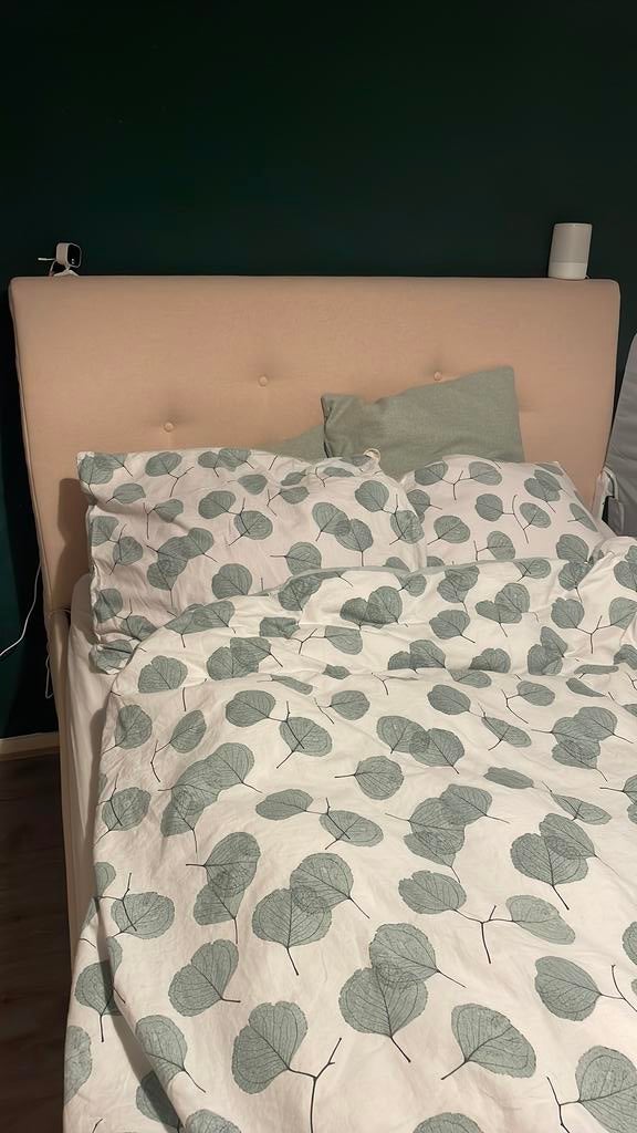 Bleekroze IDANAS Ikea bed - 150x224cm, Ophalen, Zo goed als nieuw, 200 cm, Stof