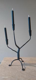 Zwarte Kandelaar Landelijk Sober Stoer, Ophalen of Verzenden, Overige materialen