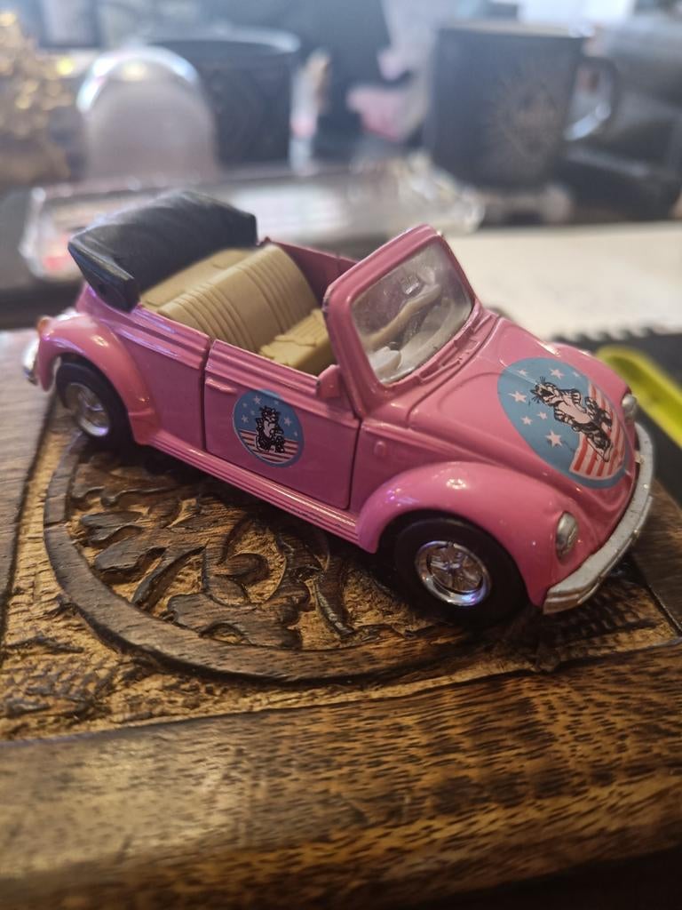 Roze Kever cabriolet modelauto, Ophalen of Verzenden