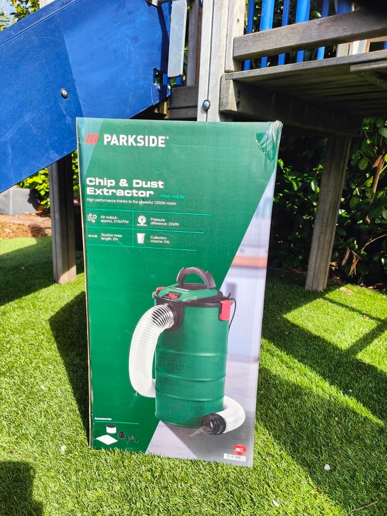 Parkside Chip stofafzuiger Afzuiger PASA 1200 E2 / B2, Doe-het-zelf en Verbouw, Ventilatie en Afzuiging, Nieuw, Afzuiger, Ophalen of Verzenden