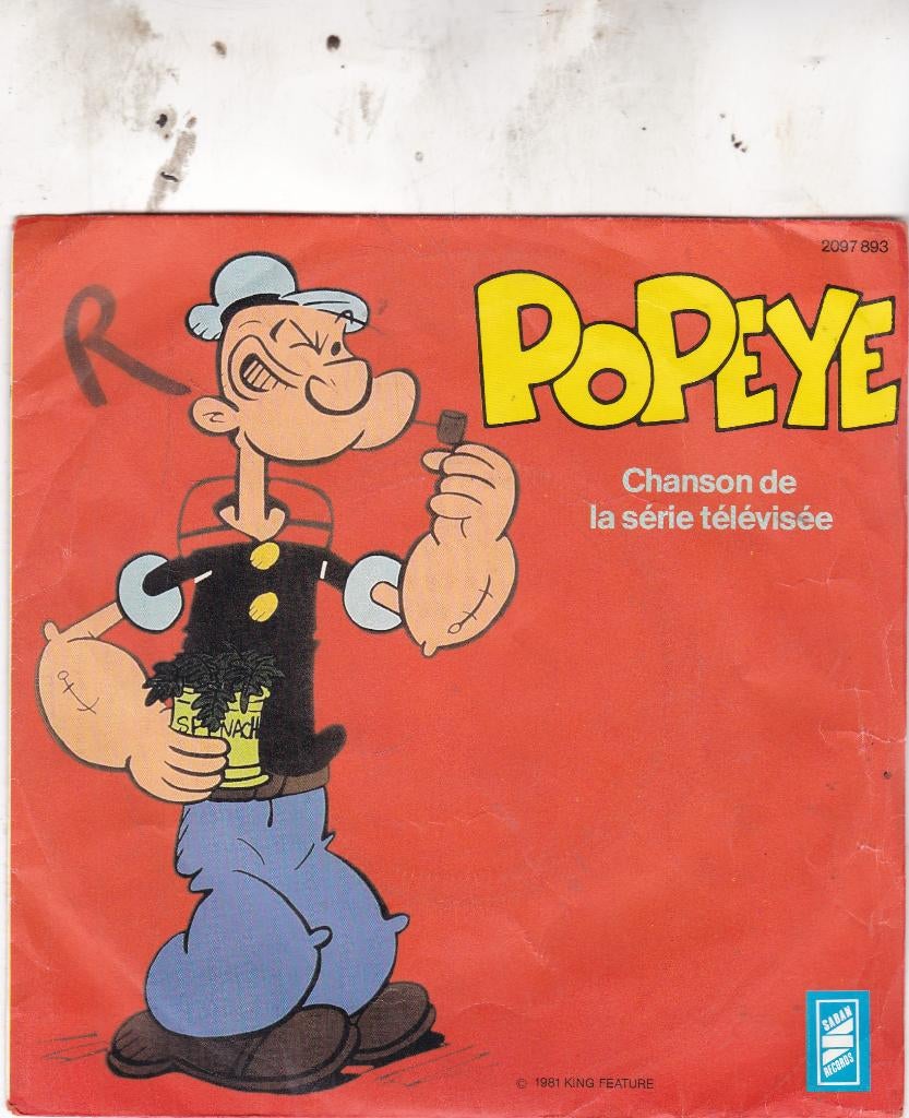 Popeye ( 1981 ) Thema TV-serie, Ophalen of Verzenden, Zo goed als nieuw, 7 inch