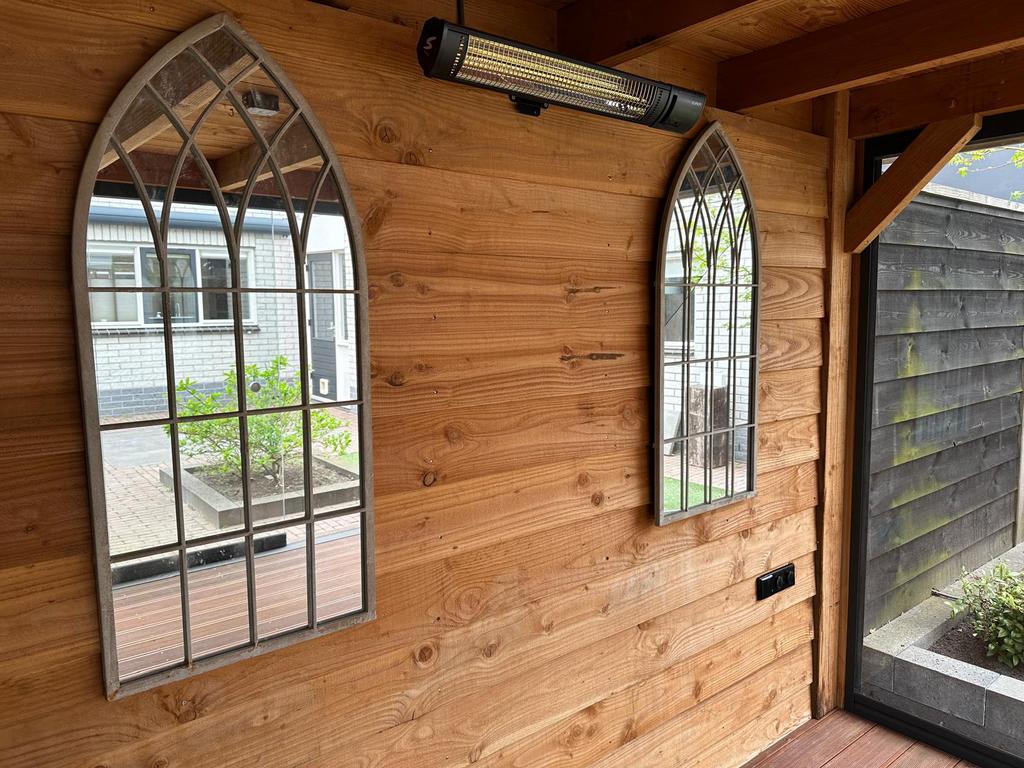 Spiwgwl decoratie twee, Huis en Inrichting, Woonaccessoires | Spiegels, Minder dan 50 cm, Ophalen of Verzenden, Zo goed als nieuw