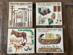 Vintage modelbouwsets, Tamiya, 4 stuks, Antiek en Kunst, Curiosa en Brocante, Ophalen of Verzenden