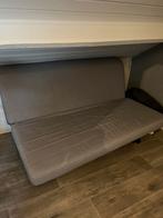 Grijze Slaapbank / Futon, Ophalen, Gebruikt, Tweepersoons, 140 cm