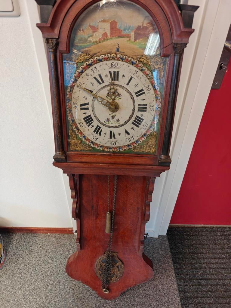 Antieke Friesche staartklok, Antiek en Kunst, Antiek | Klokken, Ophalen of Verzenden