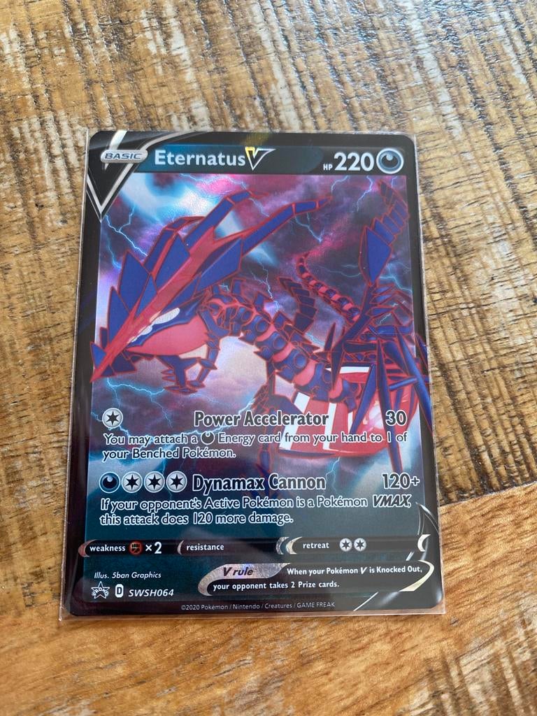 Pokémon Kaart Eternatus V SWSH064 - Zo goed als nieuw, Ophalen of Verzenden, Zo goed als nieuw, Losse kaart
