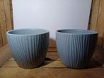 Set van 2 vintage Scheurich bloempotten 922-15, Tuin en Terras, Bloempotten, Rond, Ophalen of Verzenden, Aardewerk, Minder dan 40 cm