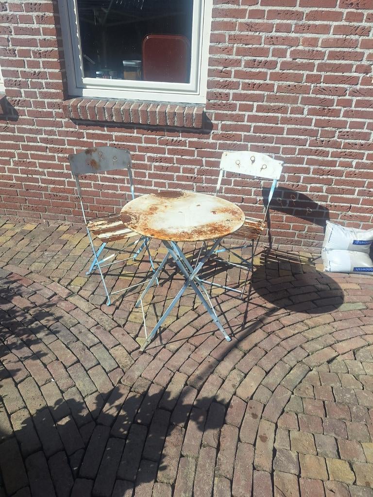 Frans brocant Tuin setje vintage, Ophalen, Overige materialen, 2 zitplaatsen