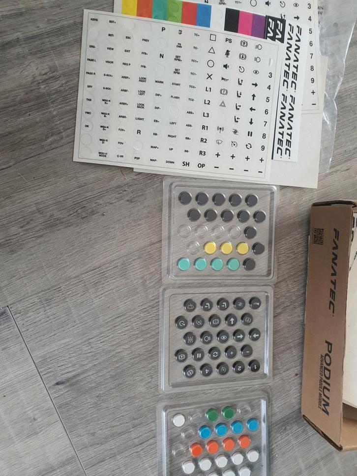 Fanatec Race Sim Button Caps Stickers Stuur, Spelcomputers en Games, Spelcomputers | Xbox | Accessoires, Nieuw, Stuurtje of Sportattribuut