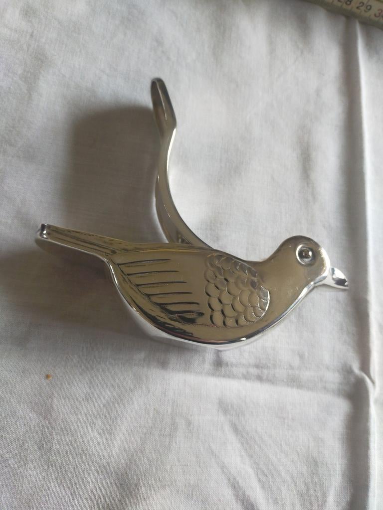 Vintage verzilverde citroen pers, citroen knijper, vogel, Ophalen of Verzenden