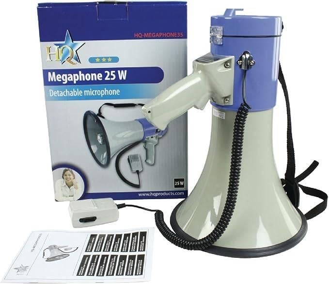 25 W megafoon met ingebouwde sirene en fluit, Ophalen of Verzenden, Nieuw, Overige typen