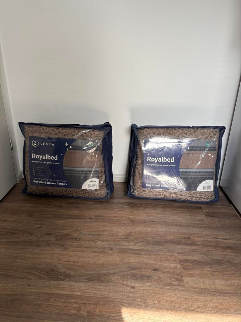 ZELESTA Royalbed Teddy NIEUW!! 2 stuks 160x220 cm, Huis en Inrichting, Slaapkamer | Beddengoed, Ophalen, Eenpersoons, Beige, Nieuw