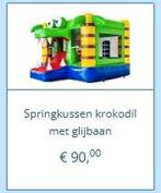 Springkussen krokodil met glijbaan te huur, Ophalen, Overige