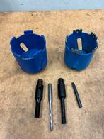 Dozenboor diamant (2 stuks) diam 82 en 90 mm, Doe-het-zelf en Verbouw, Ophalen of Verzenden, Zo goed als nieuw