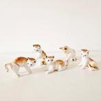 Set poezen beeldjes porselein vintage beeld kat poes, Verzenden, Huis en Inrichting