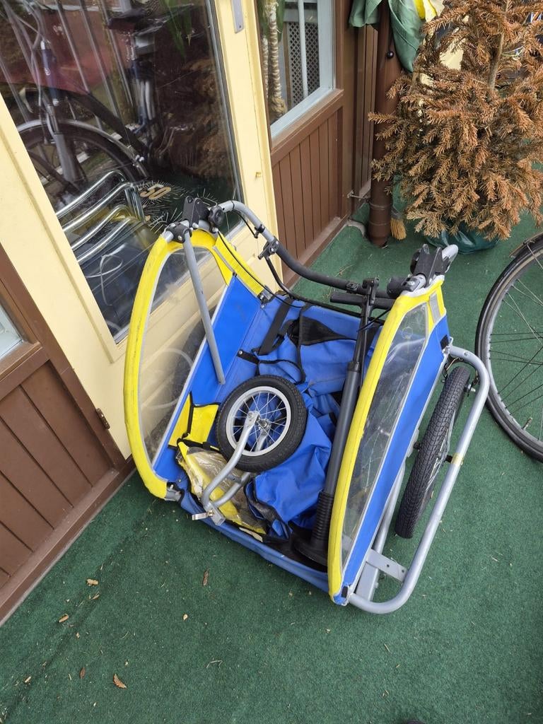 Fietskar, Ophalen, Gebruikt, Opvouwbaar, Kinderkar