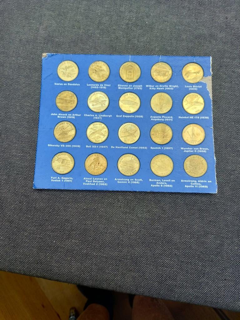 Vintage lucht- en ruimtevaart historie penningen., Verzamelen, Ophalen of Verzenden