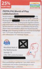 PEPPA PIG World of Play Leidschendam. 25% korting. Postcode, Tickets en Kaartjes, Drie personen of meer, Kortingskaart