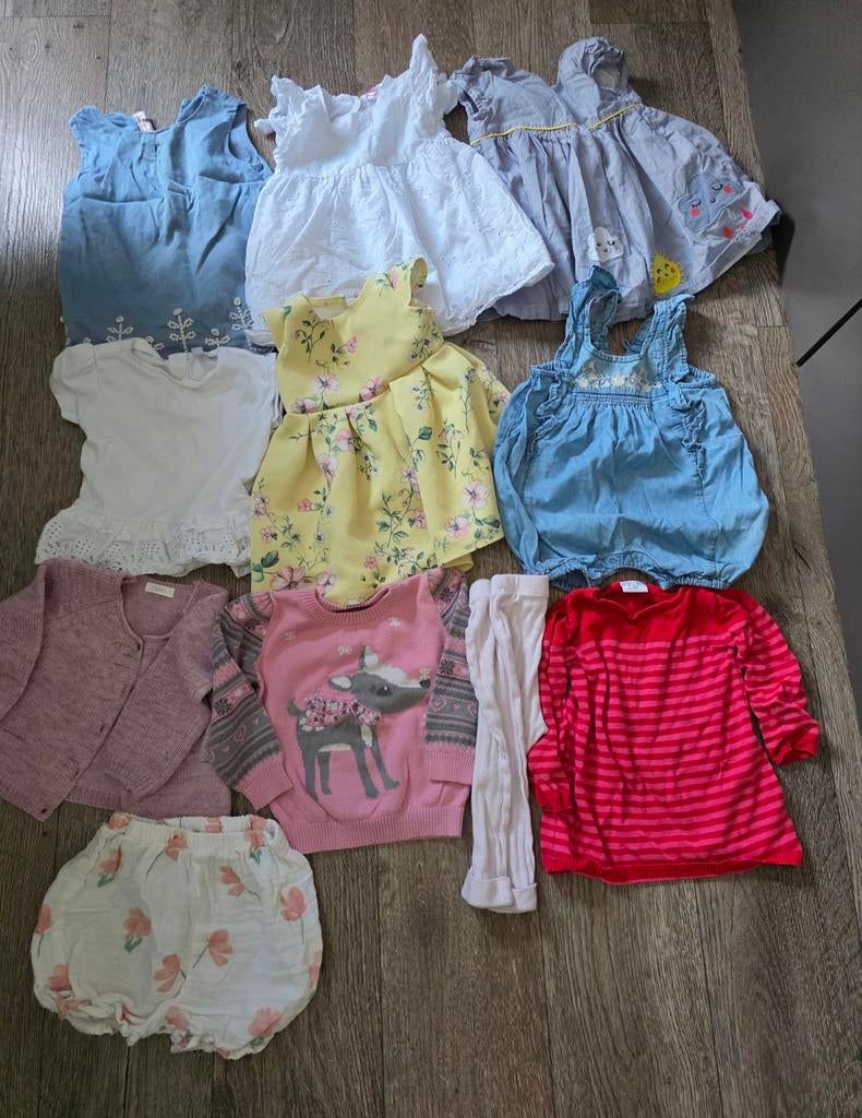 Bundel Meisjes kleding maat 80, Kinderen en Baby's, Babykleding | Maat 80, Meisje, Mark& Spencer, Ophalen of Verzenden, Overige typen