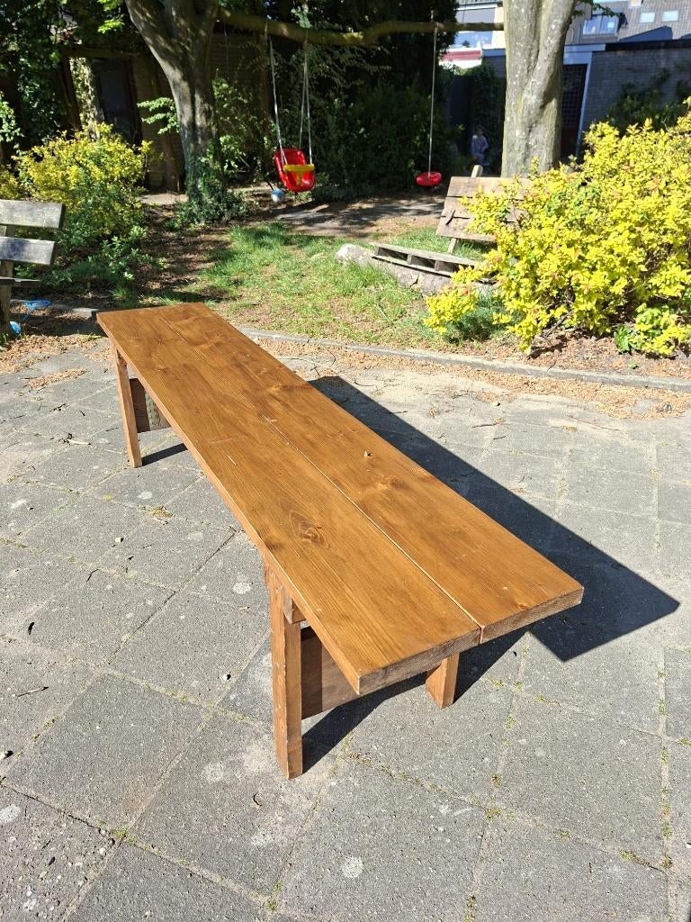 houten stevige bank, Ophalen, Gebruikt, Minder dan 75 cm, Driepersoons