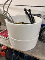 2 Wastafel kommen met 2 zwarte mengkranen, Ophalen of Verzenden, Gebruikt, Chroom, Wastafel