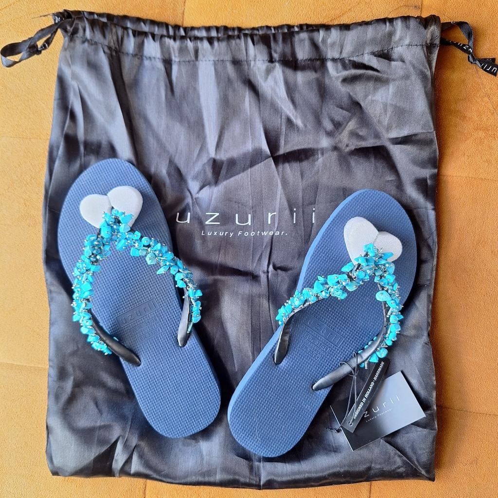 Uzurii Luxe Teenslipper mt. 35/36, Kleding | Dames, Schoenen, Slippers, Blauw, Uzurii, Nieuw