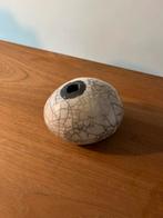 Raku gestookt keramiek object - wit-grijs, Ophalen of Verzenden, Nieuw