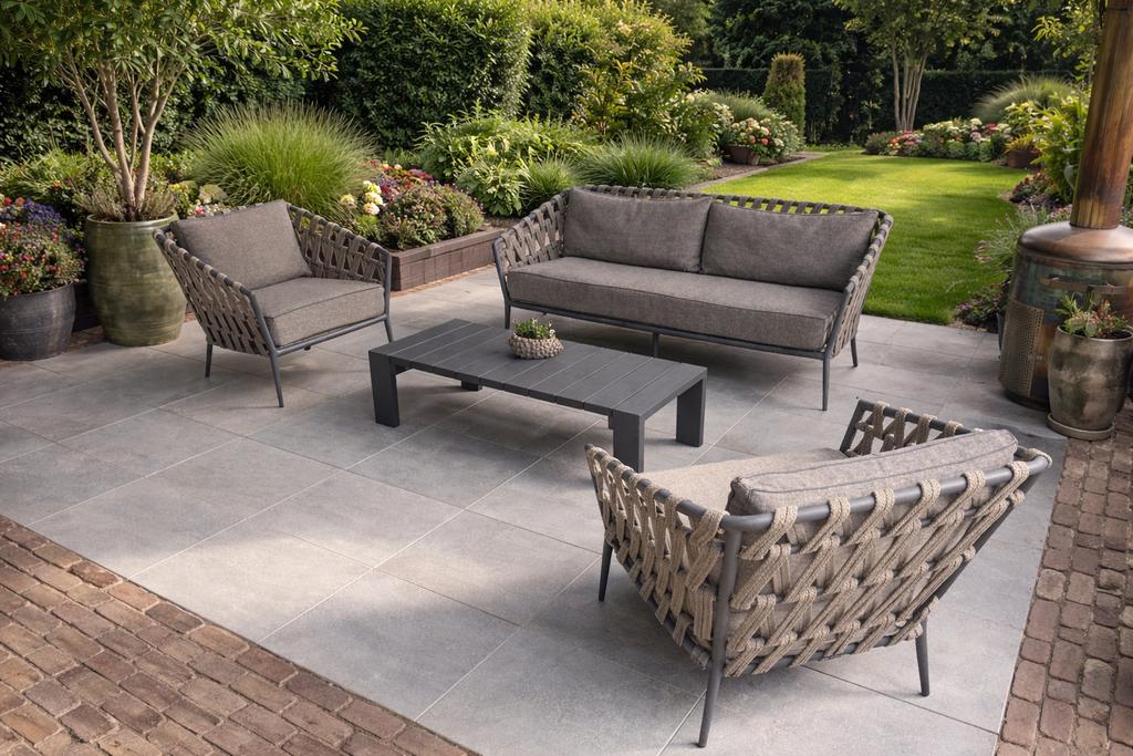 Borek Tariva Loungeset Tuinset, Tuin en Terras, Tuinsets en Loungesets, Zo goed als nieuw, Wicker, Bank, Ophalen
