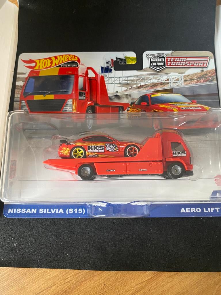 Hot wheels team transport nissan silvia, Hobby en Vrije tijd, Modelauto's | Overige schalen, Mattel, Mattel, Nieuw, Ophalen of Verzenden