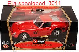 Bburago Ferrari 1:18 250 GTO 1962 ROOD modelauto 3011, Ophalen of Verzenden, Nieuw, Auto, Bburago