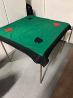Inklapbare bridgetafel inclusief passend vilten kleed, Ophalen of Verzenden, Gebruikt