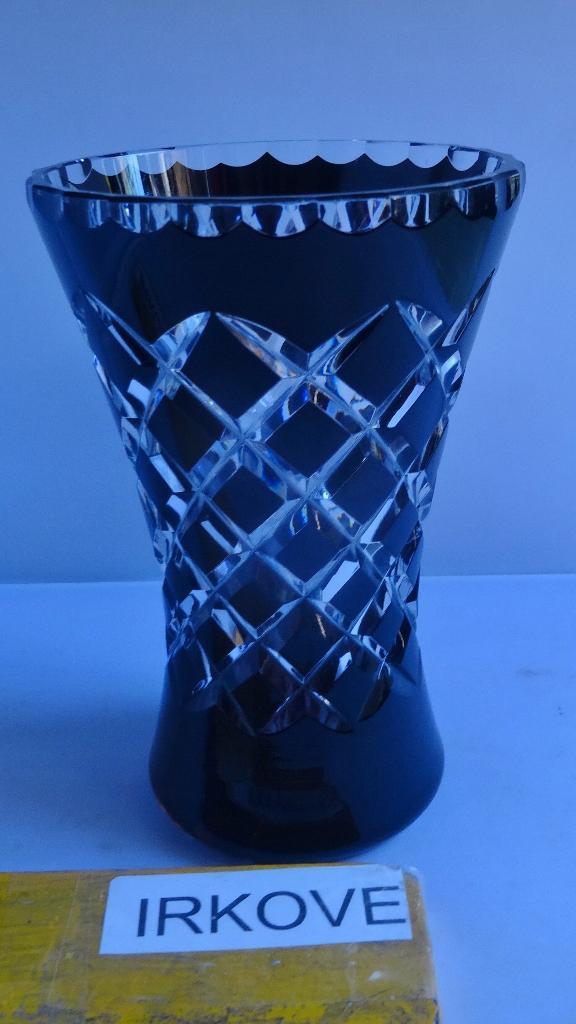 BOHEEMS PRACHT VAASJE * Kristal ZWART! *, Antiek en Kunst, Antiek | Glas en Kristal, Verzenden