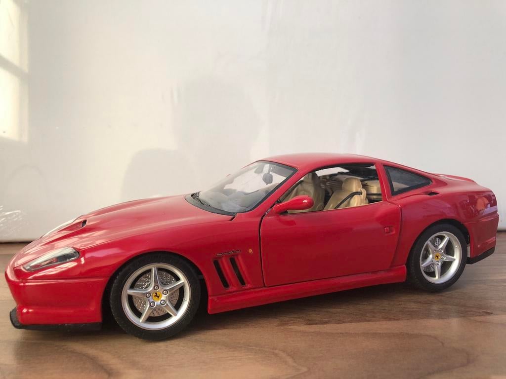 Ferrari 550 Maranello 1996, Ophalen of Verzenden, Zo goed als nieuw, Bburago