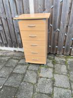Ladekast met 5 lades, licht houtkleur, Ophalen, Minder dan 50 cm, Gebruikt, 5 laden of meer