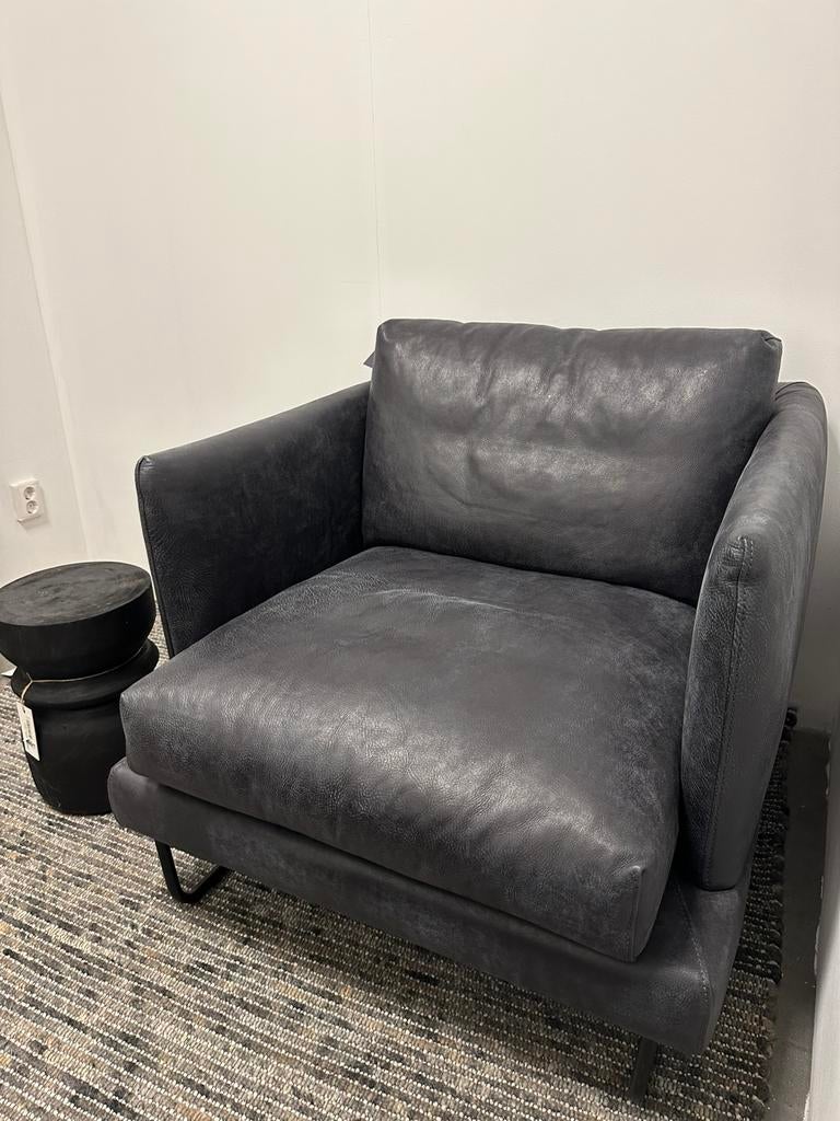 Showmodel jackson in leer, Huis en Inrichting, Fauteuils, Her Anker, Nieuw, 75 tot 100 cm, Modern
