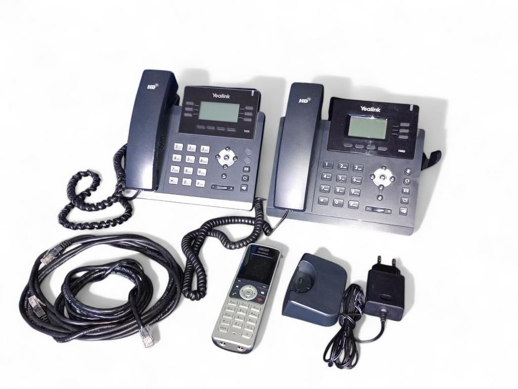 Yealink IP Telefoons set, Ophalen of Verzenden, Gebruikt, 3 handsets