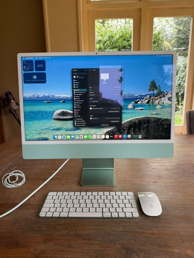 Apple iMac 24” groen | TouchID | Ethernet poort, 24", IMac, Ophalen of Verzenden, Zo goed als nieuw