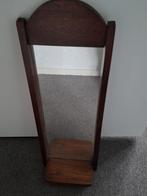 Vintage houten spiegel met plankje, Huis en Inrichting, Woonaccessoires | Spiegels, Ophalen, Minder dan 50 cm, Gebruikt, 100 tot 150 cm