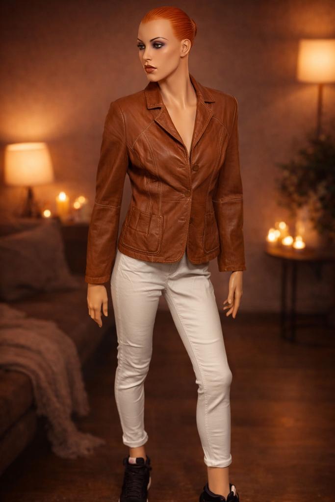 Zeer soepel lams leren jasje, Bruin, Ophalen of Verzenden, Zo goed als nieuw, Jasje