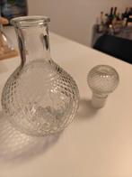 Glazen Whiskey Karaf met Diamantpatroon, Antiek en Kunst, Ophalen