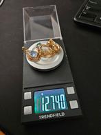 Mooie set te koop,Gouden Ring, Oorstekers, Ketting & Hanger, Ophalen of Verzenden, Zo goed als nieuw, Met edelsteen, Dame